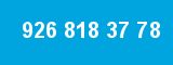 926 818 37 78 926 818 37 78